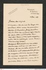 Nachlass Franz Steindachner, Brief von Hans Friedrich Gadow an Franz Steindachner (14.12.1909), Inv.Nr. 148.02, Seite 1